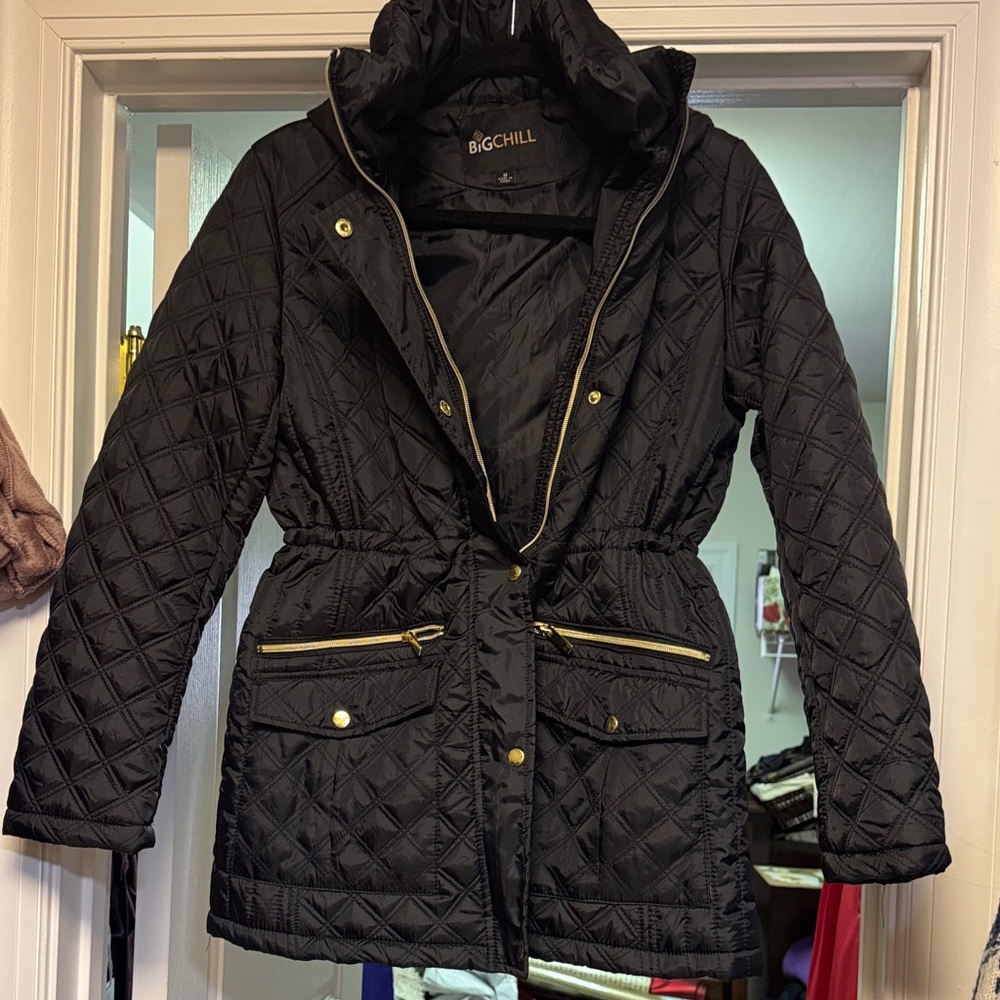 NWOT Big Chill Women's Black Quilted Puffer Coat